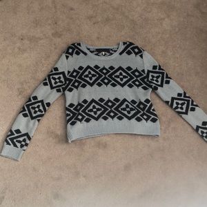 Blue Slightly Cropped Sweater